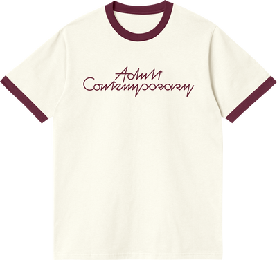 ADULT CONTEMPORARY RINGER TEE (MAROON/WHITE)