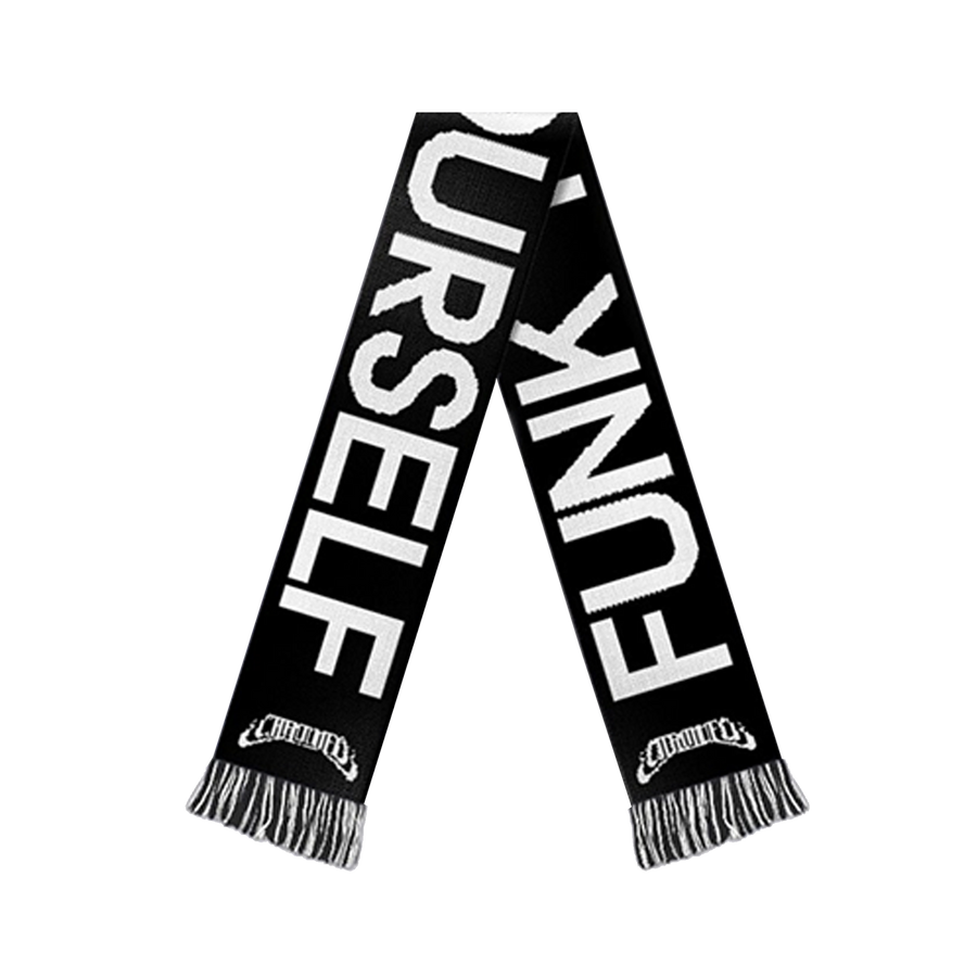 FUNK YOURSELF FOOTBALL SCARF (BLACK & WHITE)