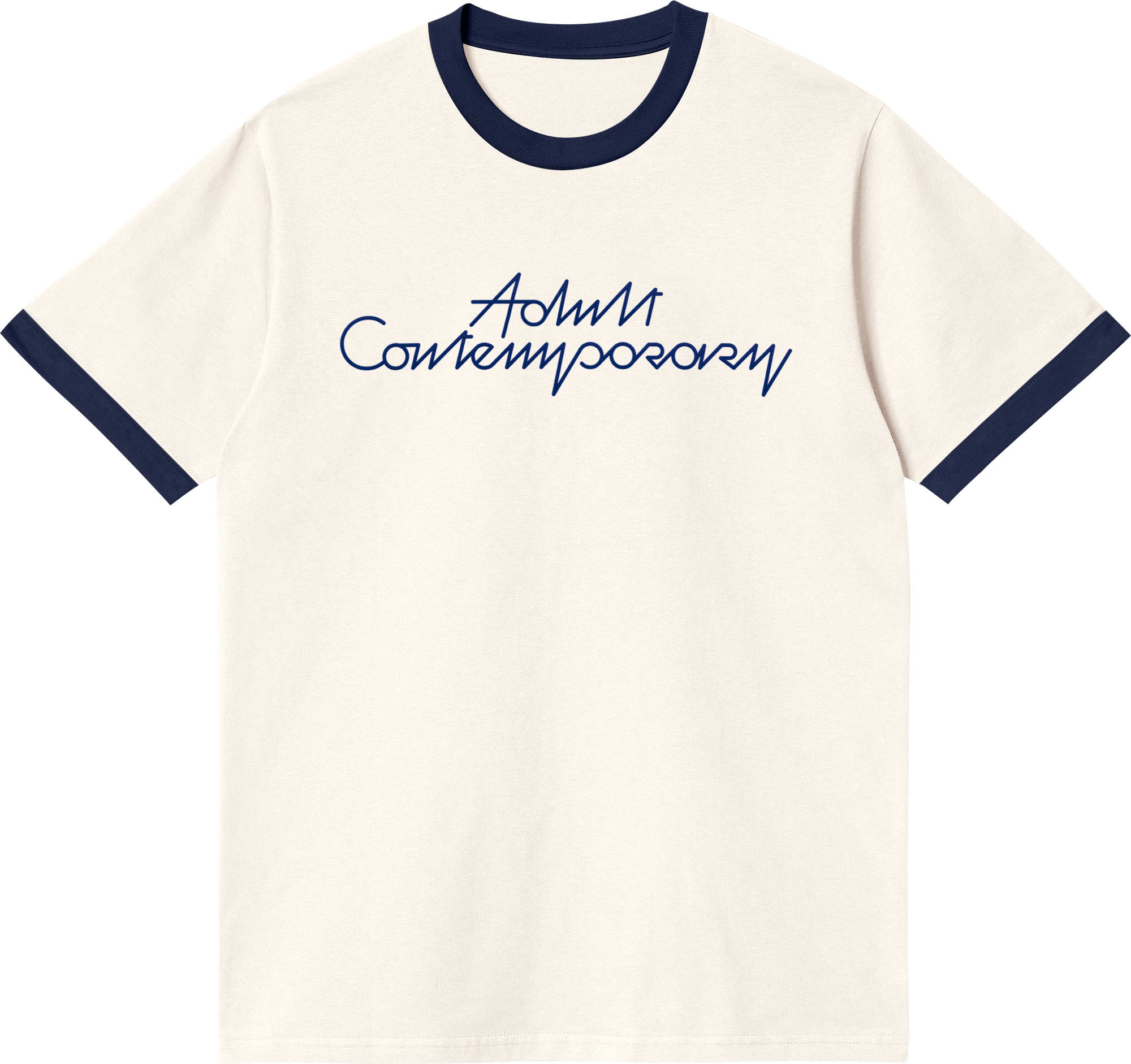 ADULT CONTEMPORARY RINGER TEE (NAVY/WHITE)