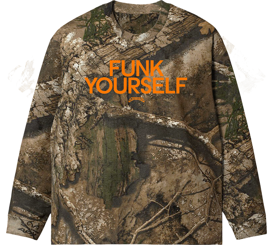 FUNK YOURSELF LONG SLEEVE (LEAF CAMO/ORANGE)