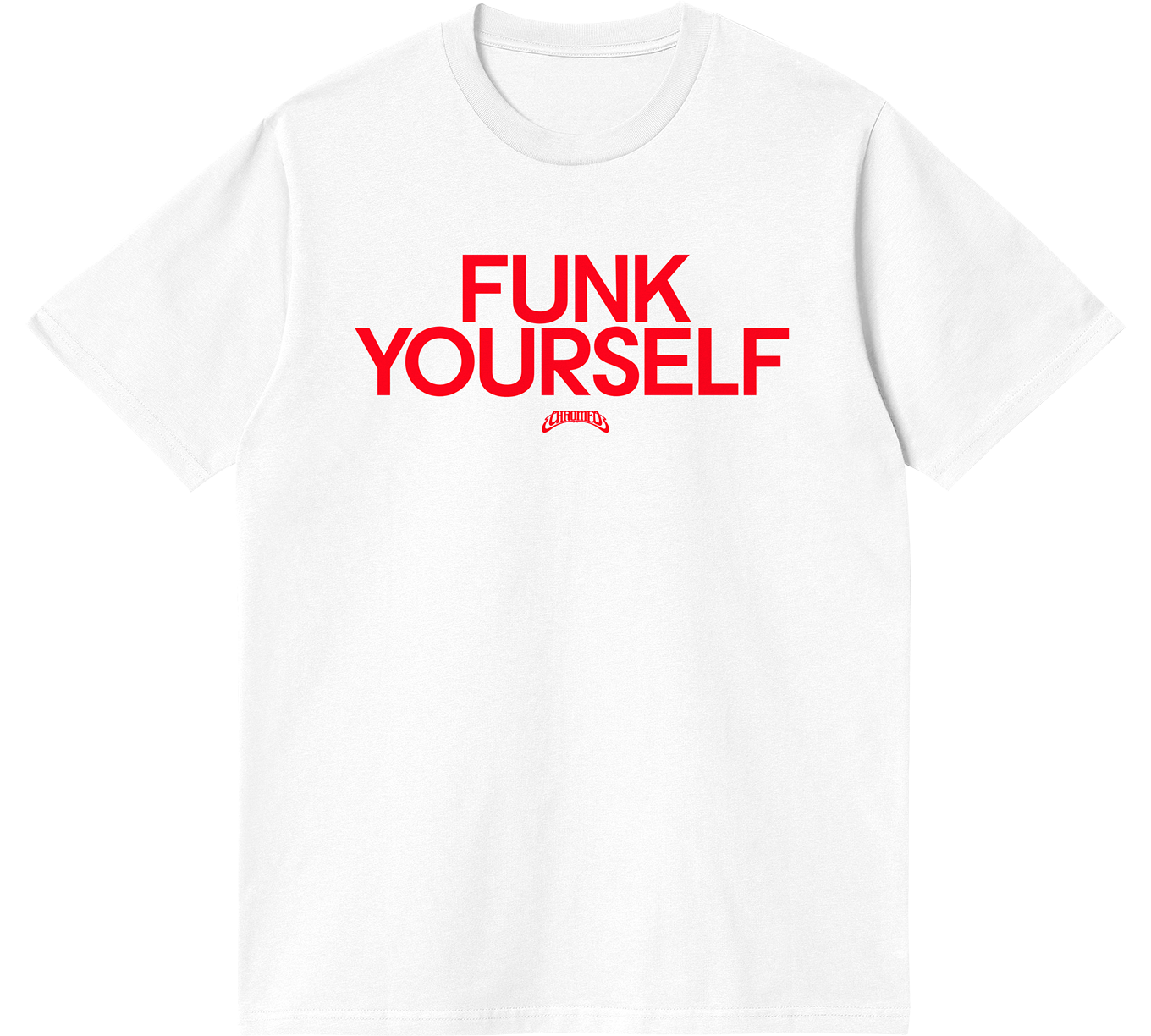 FUNK YOURSELF TEE (CRIMSON/WHITE)