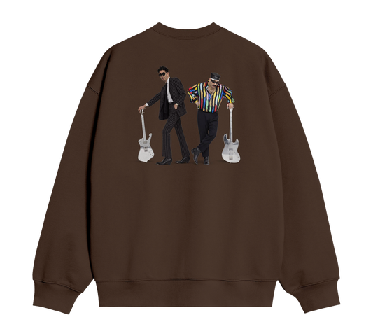 FUNK YOURSELF CREWNECK SWEATSHIRT (MOCHA/ORANGE)